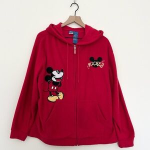Mickey Mouse, Walt Disney World Zip-Up Hoodie
 Size: 1X